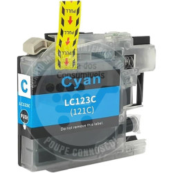 Tinteiro Brother Compatível LC123XL/LC121XL Azul