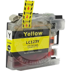 Tinteiro Brother Compatível LC123XL/LC121XL Amarelo