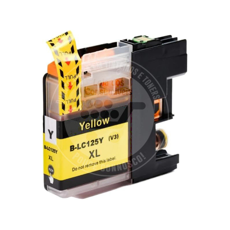 Tinteiro Brother Compatível LC125XL V3 Amarelo