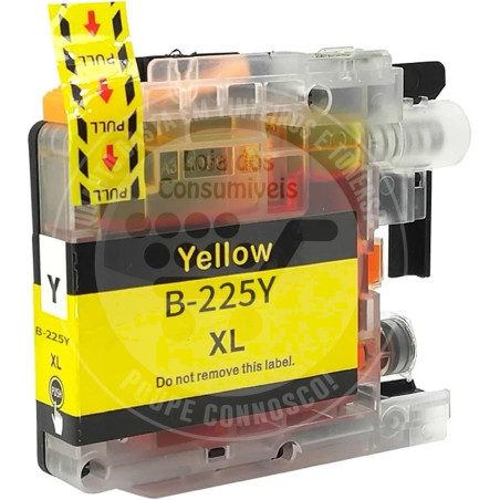 Tinteiro Brother Compatível LC225XL Amarelo