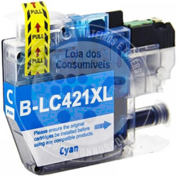 Tinteiro Brother Compatível LC421XL Azul