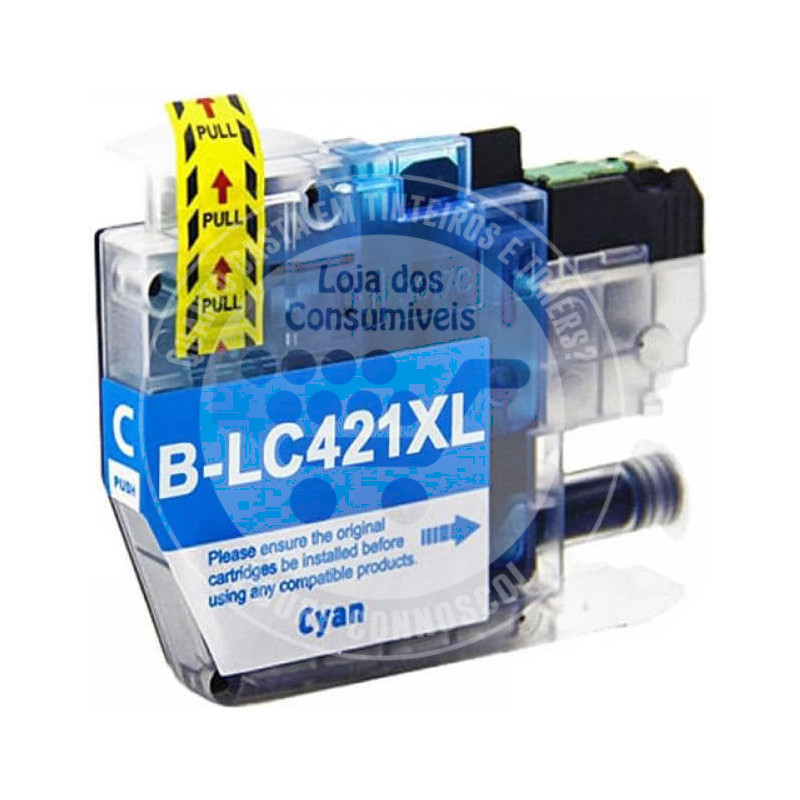 Tinteiro Brother Compatível LC421XL Azul