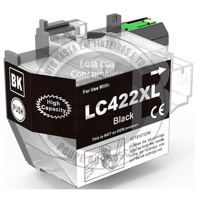 Tinteiro Brother Compatível LC422XL Preto