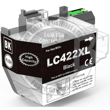 Tinteiro Brother Compatível LC422XL Preto