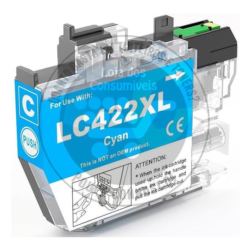 Tinteiro Brother Compatível LC422XL Azul