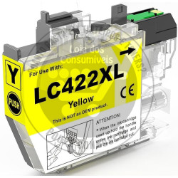 Tinteiro Brother Compatível LC422XL Amarelo