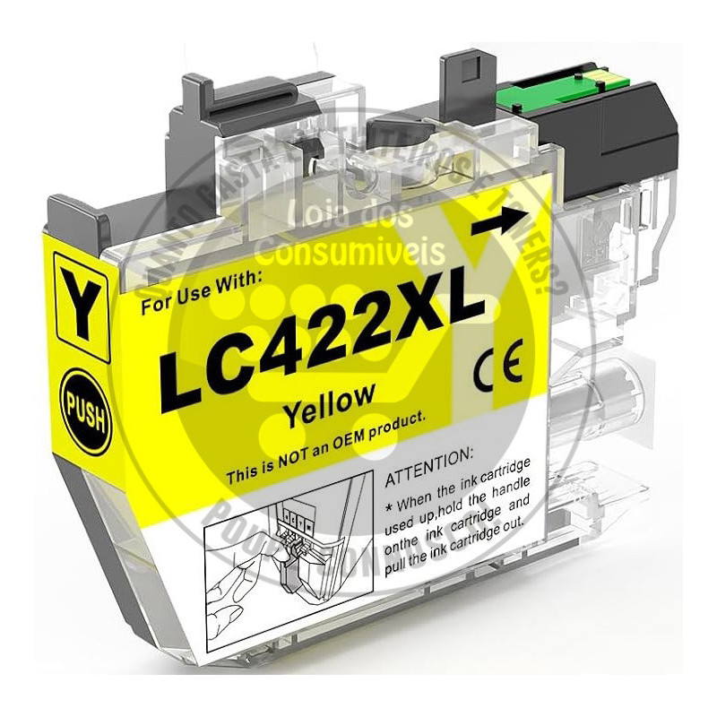 Tinteiro Brother Compatível LC422XL Amarelo