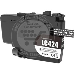 Tinteiro Brother Compatível LC424 Preto