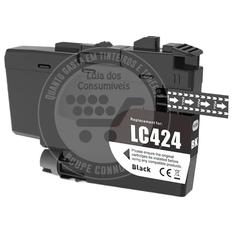 Tinteiro Brother Compatível LC424 Preto