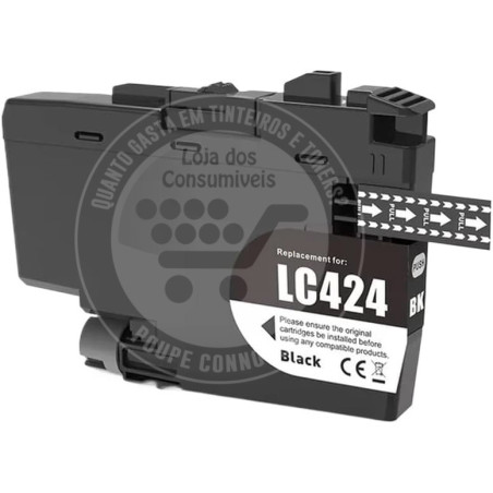 Tinteiro Brother Compatível LC424 Preto