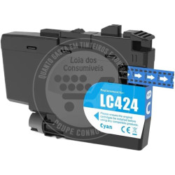 Tinteiro Brother Compatível LC424 Azul