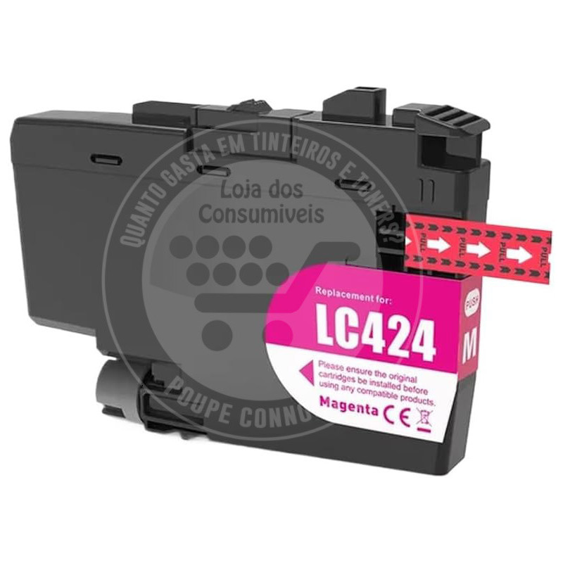Tinteiro Brother Compatível LC424 Magenta
