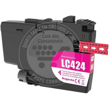 Tinteiro Brother Compatível LC424 Magenta