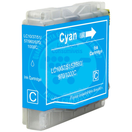 Tinteiro Brother Compatível LC1000XL/LC970XL Azul
