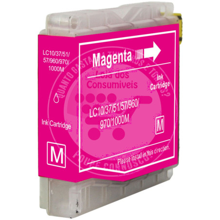 Tinteiro Brother Compatível LC1000XL/LC970XL Magenta