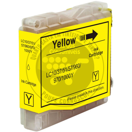 Tinteiro Brother Compatível LC1000XL/LC970XL Amarelo