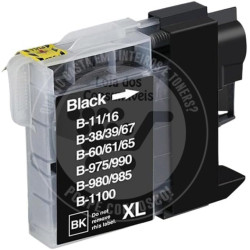 Tinteiro Brother Compatível LC980XL/LC1100XL/LC985XL Preto