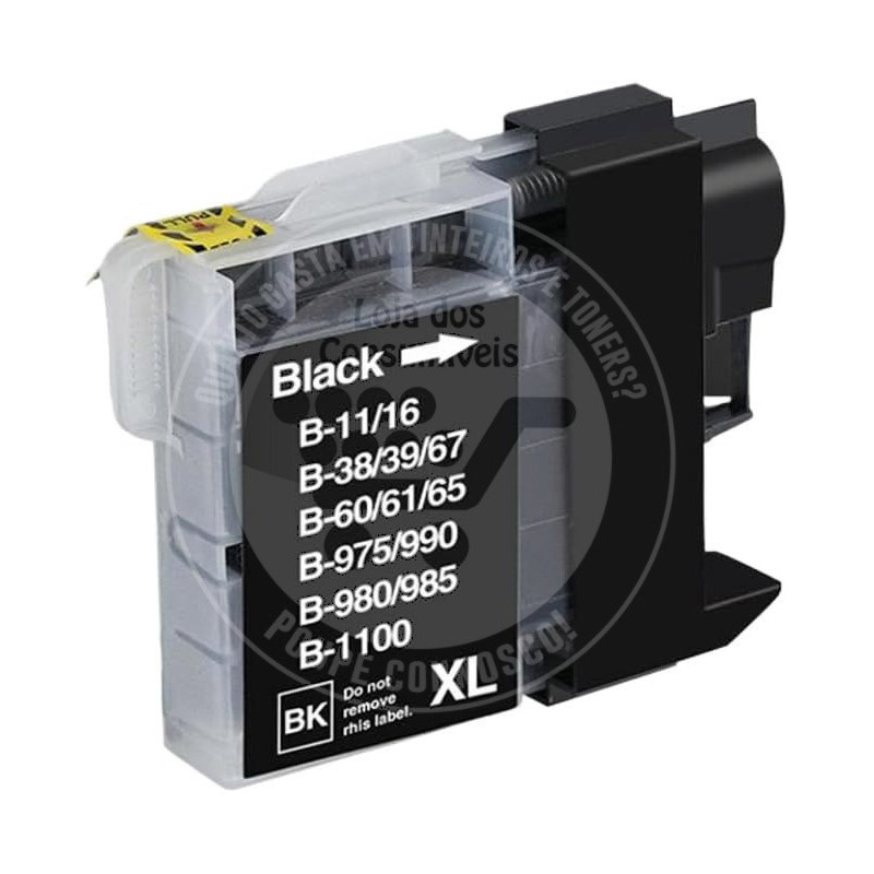 Tinteiro Brother Compatível LC980XL/LC1100XL/LC985XL Preto