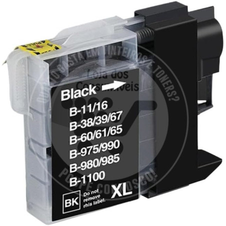 Tinteiro Brother Compatível LC980XL/LC1100XL/LC985XL Preto