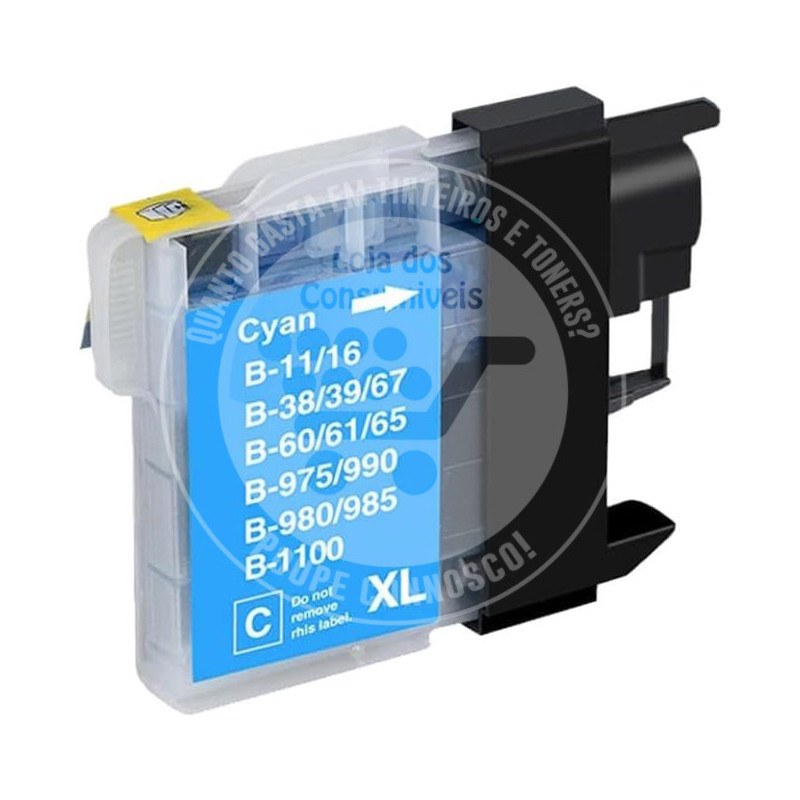 Tinteiro Brother Compatível LC980XL/LC1100XL/LC985XL Azul