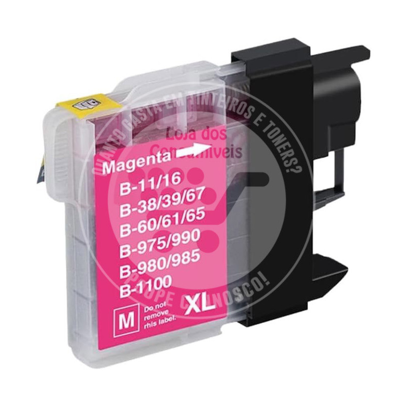Tinteiro Brother Compatível LC980XL/LC1100XL/LC985XL Magenta