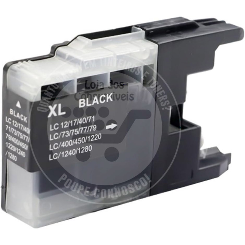 Tinteiro Brother Compatível LC1240XL/LC1220XL Preto