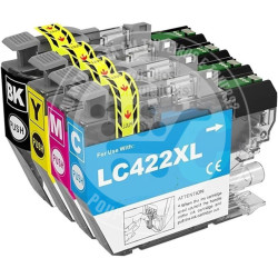 Conjunto 4 Tinteiros Brother Compatíveis LC422XL