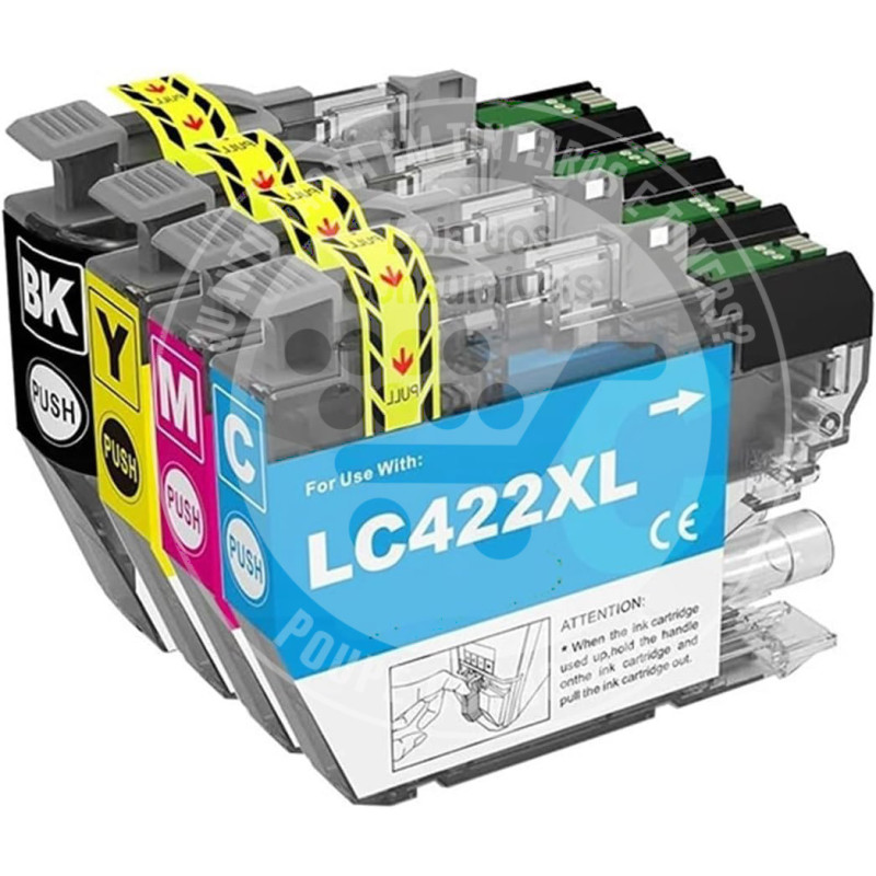 Conjunto 4 Tinteiros Brother Compatíveis LC422XL