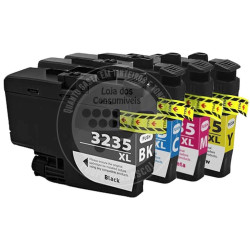 Conjunto 4 Tinteiros Brother Compatíveis LC3235XL/LC3233