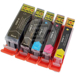 Conjunto 5 Tinteiros Canon Compatíveis PGI5/CLI8