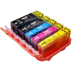Conjunto 5 Tinteiros Canon Compatíveis PGI525/CLI526