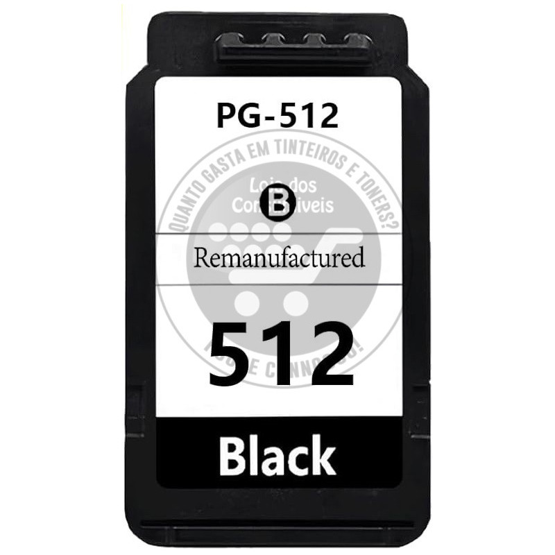 Tinteiro Canon Reciclado PG512/PG510 Preto
