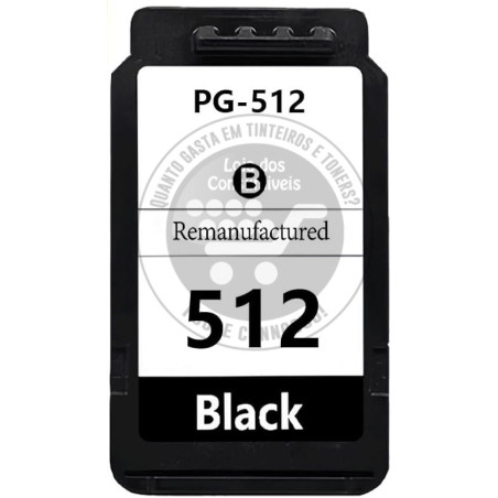 Tinteiro Canon Reciclado PG512/PG510 Preto
