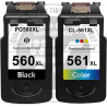 Conjunto 2 Tinteiros Canon Reciclados PG560XL/CL561XL Preto/Tricolor