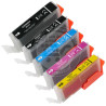 Conjunto 5 Tinteiros Canon Compatíveis PGI530/CLI531