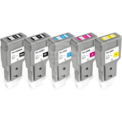 Conjunto 5 Tinteiros Canon Compatíveis PFI320