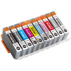 Conjunto 10 Tinteiros Canon Compatíveis PFI5100