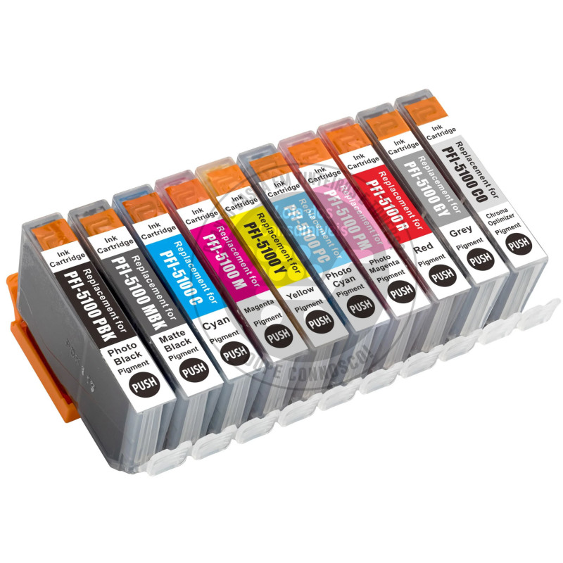 Conjunto 10 Tinteiros Canon Compatíveis PFI5100
