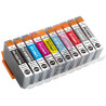 Conjunto 10 Tinteiros Canon Compatíveis PFI5100
