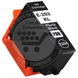 Tinteiro Epson Compatível 202XL (T02H1/T02F1) Preto Fotográfico