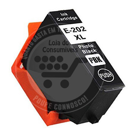 Tinteiro Epson Compatível 202XL (T02H1/T02F1) Preto Fotográfico