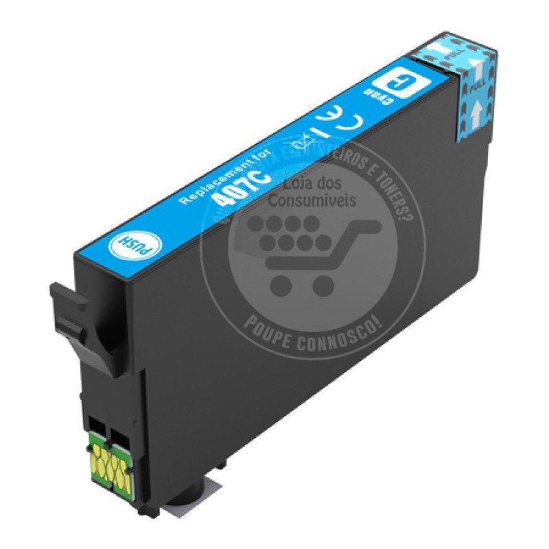 Tinteiro Epson Compatível 407 (T07U2) Azul