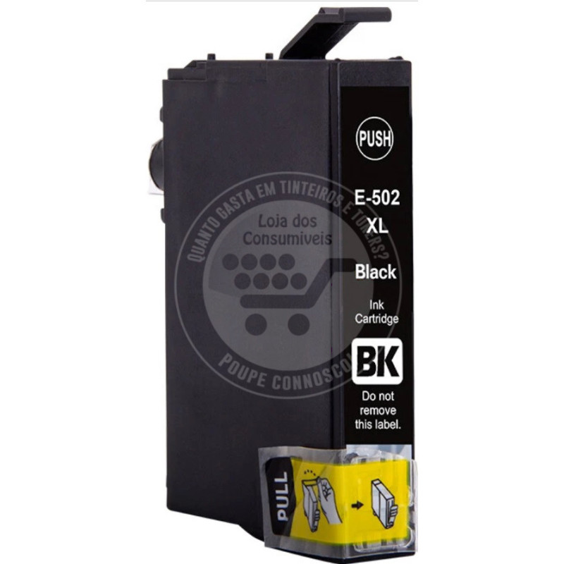 Tinteiro Epson Compatível 502XL (T02W1/T02V1) Preto