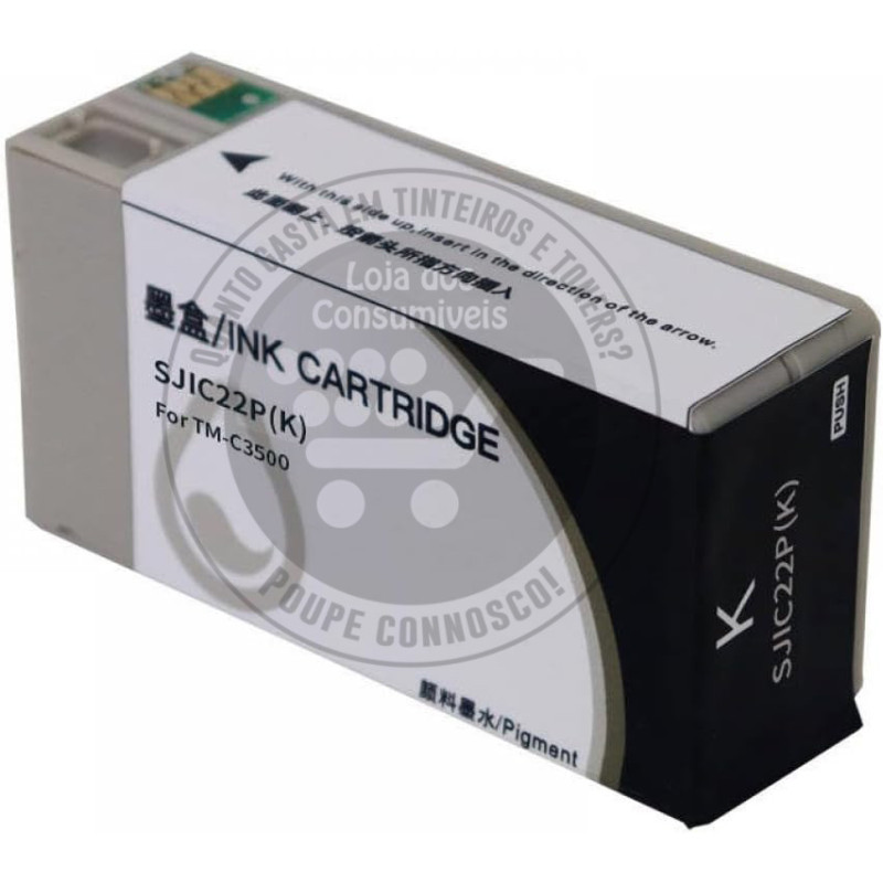 Tinteiro Epson Compatível SJIC22P Preto