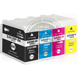 Conjunto 4 Tinteiros Epson Compatíveis SJIC36P