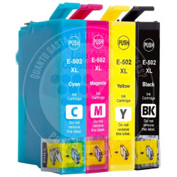 Conjunto 4 Tinteiros Epson Compatíveis 502XL (T02W6)