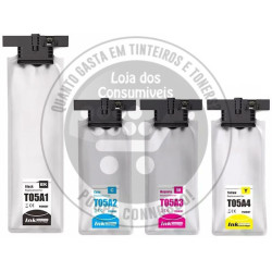 Conjunto 4 Tinteiros Epson Compatíveis T05A