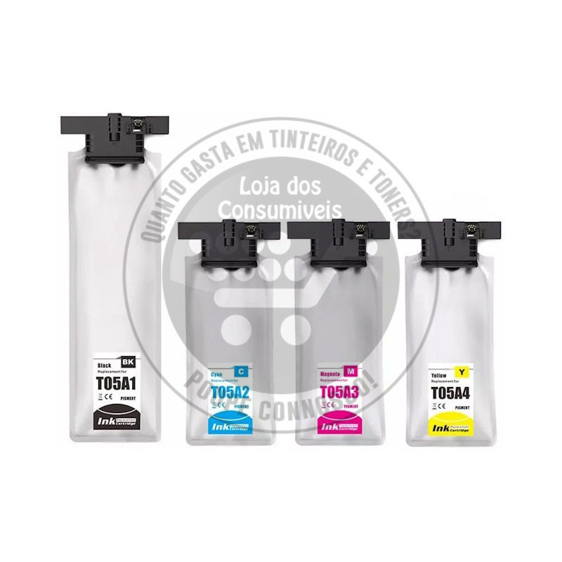 Conjunto 4 Tinteiros Epson Compatíveis T05A