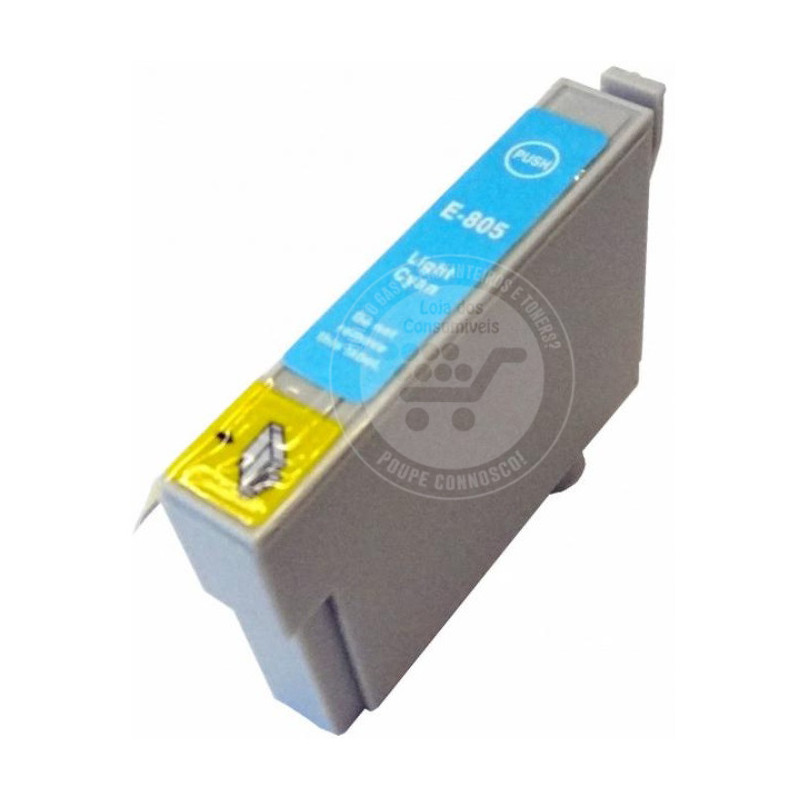 Tinteiro Epson Compatível T0805 Azul Claro
