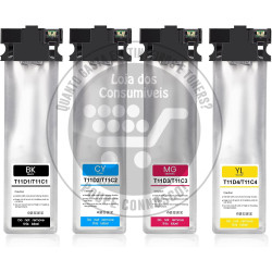 Conjunto 4 Tinteiros Epson Compatíveis T11D/T11C